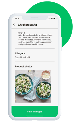 Preview of FoodDocs food traceability software which comes with a built-in digital recipe book and automatic allergen identifier. Preview of FoodDocs food traceability software which comes with a built-in digital recipe book and automatic allergen identifier.
