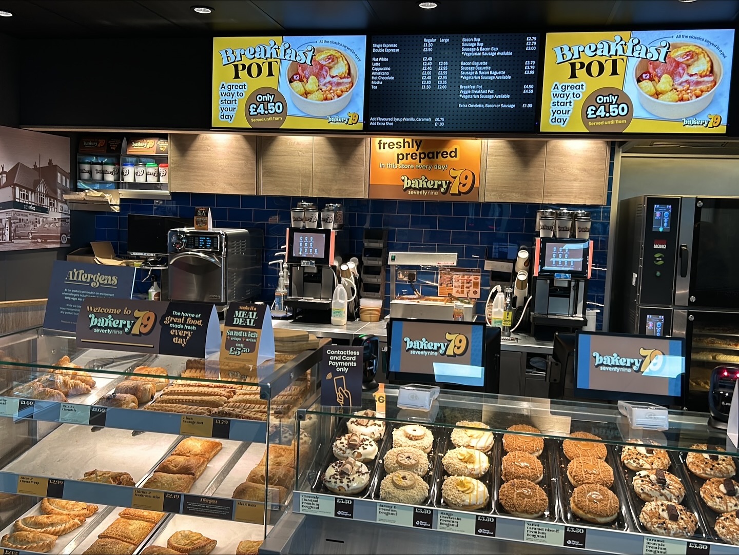 Interior of a Bakery 79 food retail location.