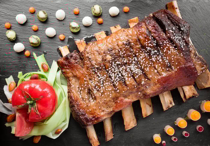 Image of pork rib served