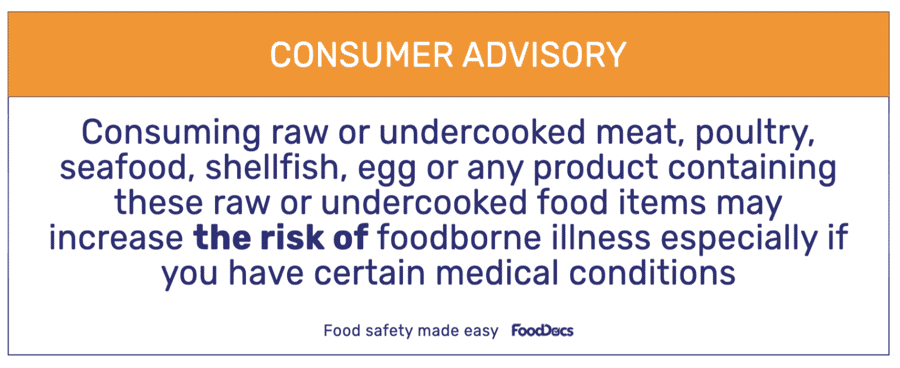 Consumer advisory Consumer advisory
