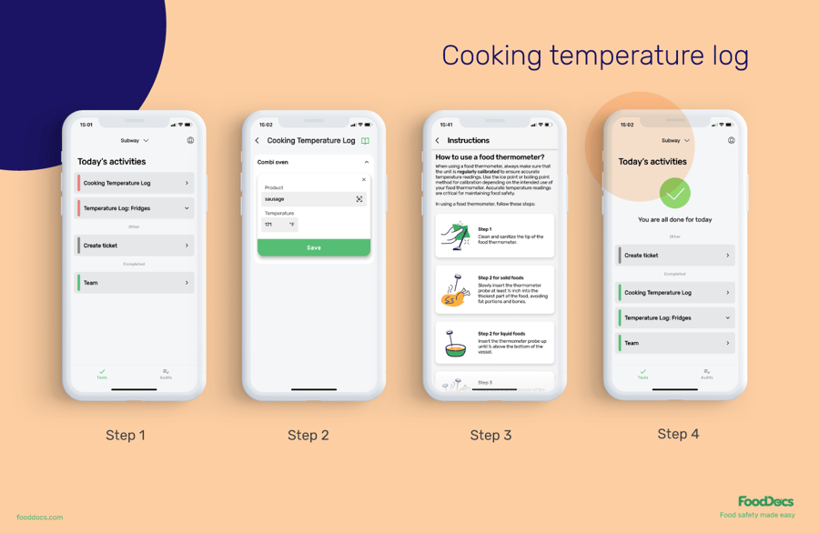 Cooking temperature