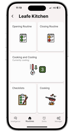 Leafe Pro app example of digital HACCP tools.