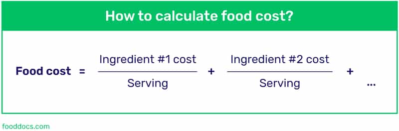 Food cost formula Food cost formula