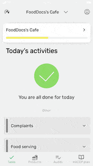 FoodDocs app production traceability