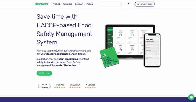 FoodDocs food safety software