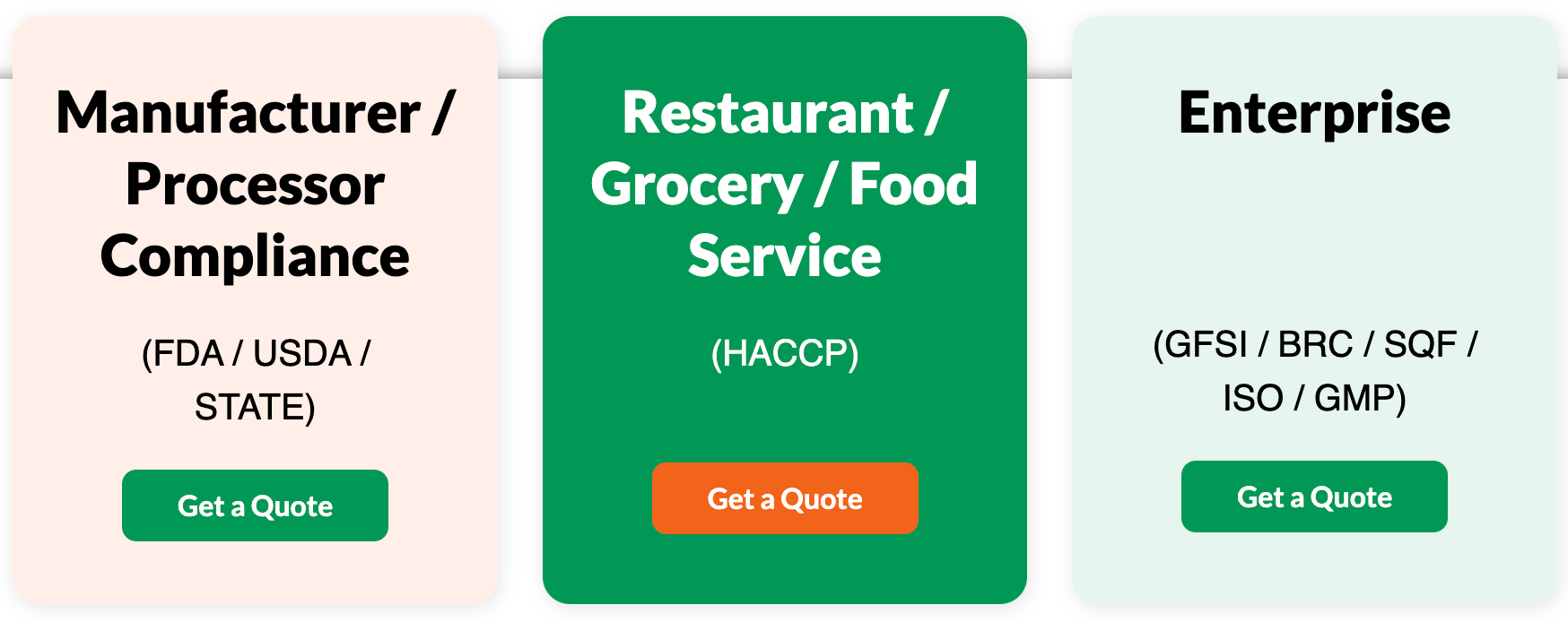 Preview of FoodReady's pricing plans.