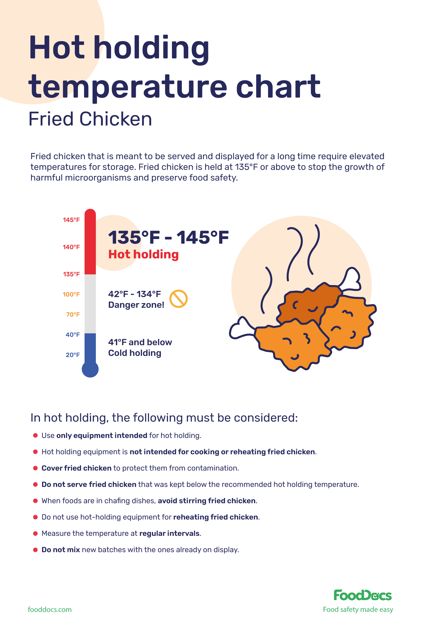 Hot Holding Temperature Chart For Fried Chicken | Download Free Chart