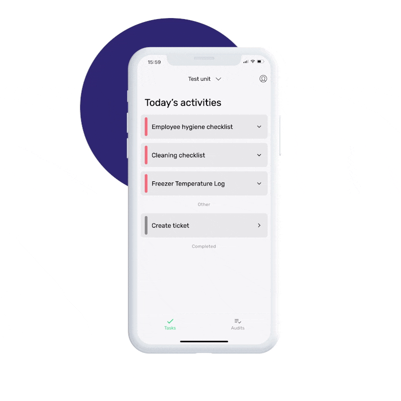 Employee hygene checklist valge