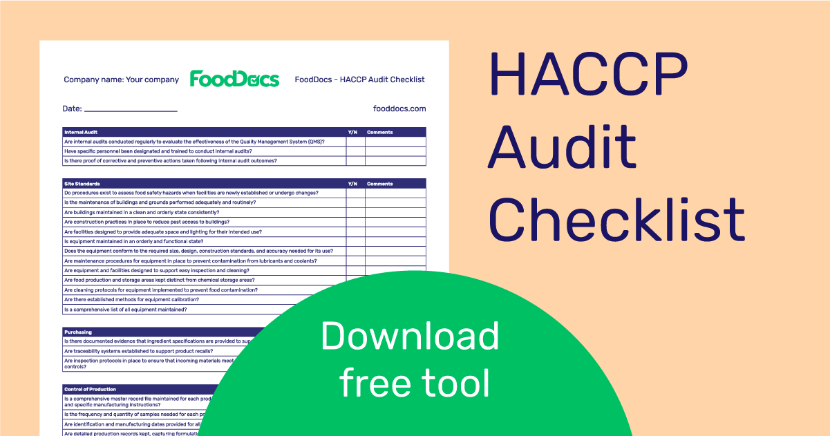 HACCP Audit Checklist Preview.