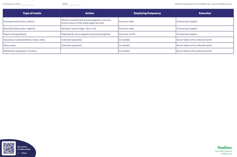 Garbage Schedule.pdf Waste Management Schedule | Download Free Template