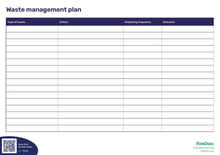 Waste Management Plan Template | Free Download