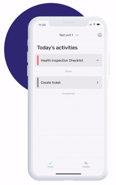 Health inspection checklist valge Health inspection checklist valge