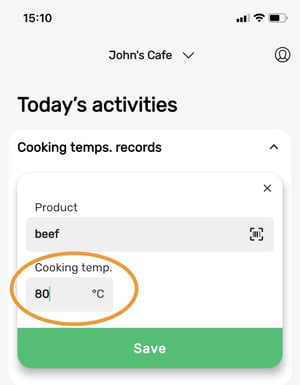 Food safety monitoring system