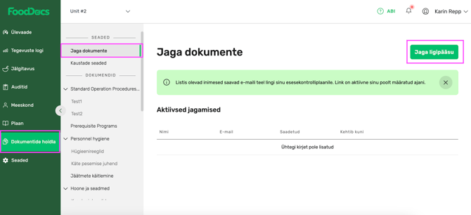 FoodDocs_Jaga_enesekontroliplaani_esivaade
