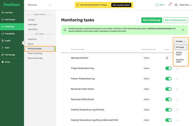 Monitoring_Setup_List_view