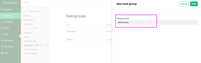 FoodDocs_Monitoring_Setup_Add_Task_Group