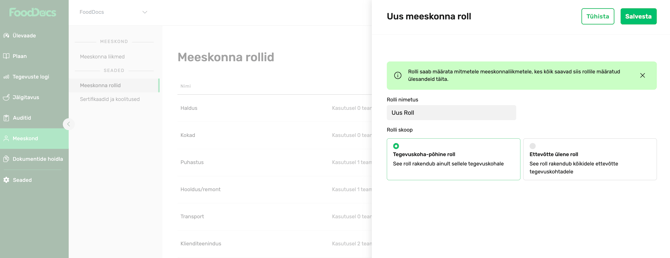 FoodDocs_Meeskond_Uue_Rolli_Lisamine_Salvesta