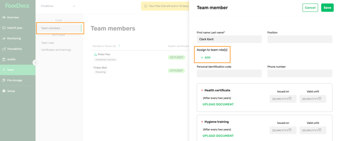 FoodDocs_Team_Add_new_team_member