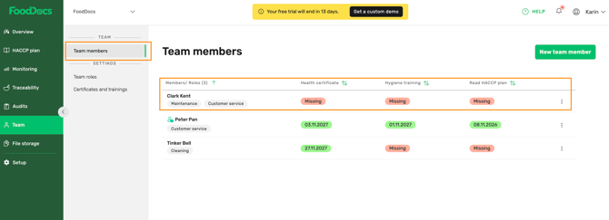 FoodDocs_Team_Select_Employee