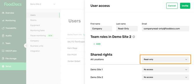 FoodDocs_user_Company Read-Only