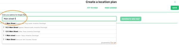 How to create a location plan?
