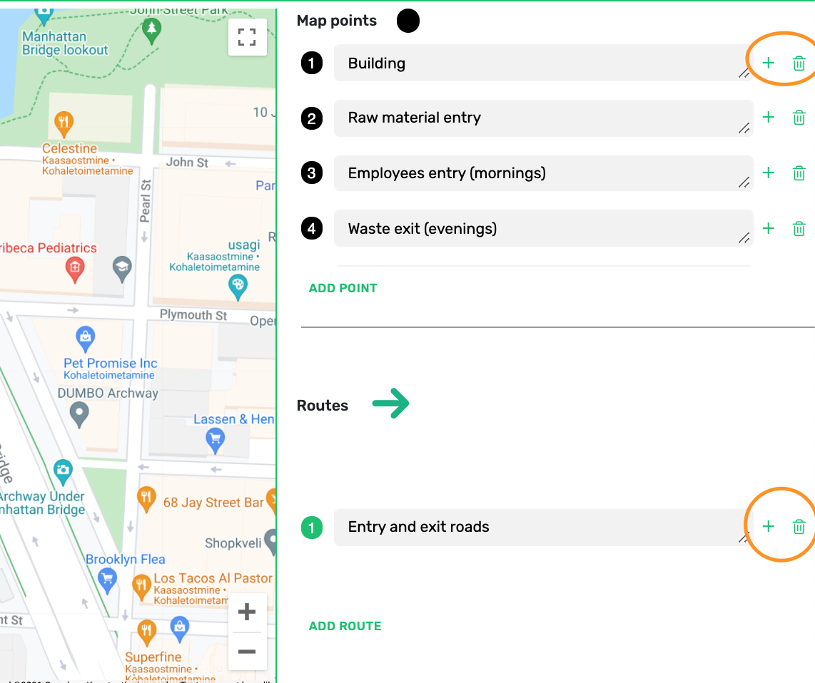 How to create a location plan?