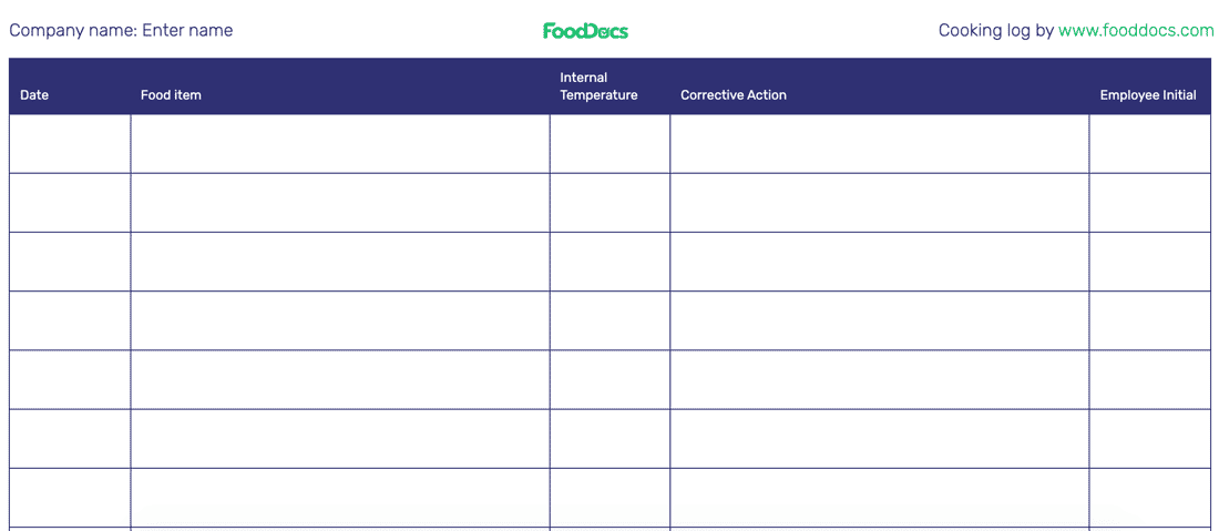 Cooking log