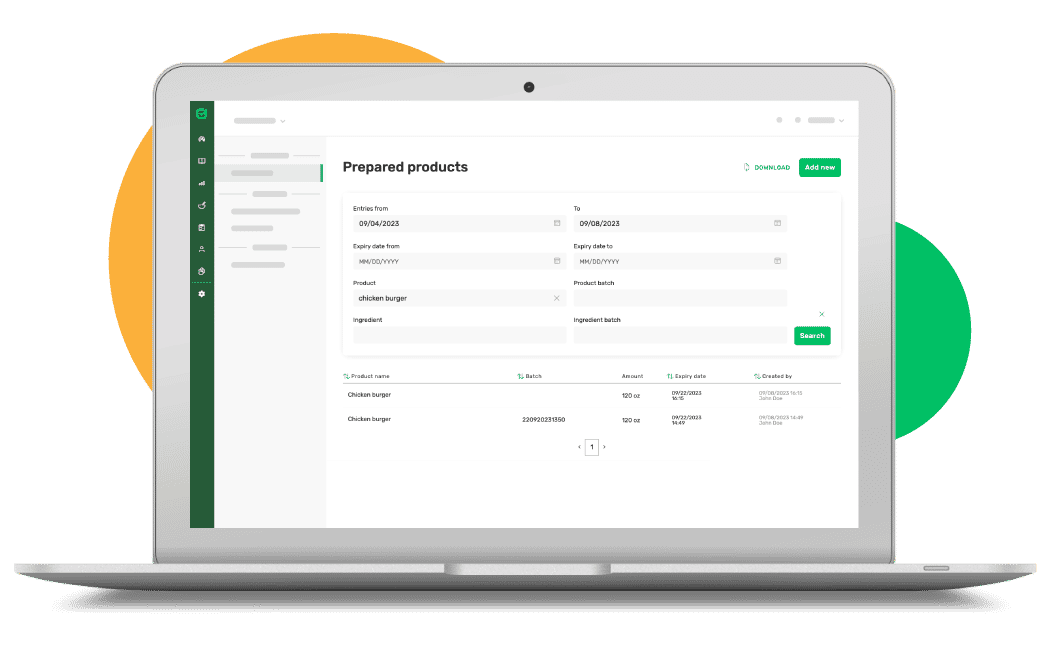 Preview of FoodDocs' food traceability software feature that allows you to add detailed information so you're always prepared for food recalls. Preview of FoodDocs' food traceability software feature that allows you to add detailed information so you're always prepared for food recalls.