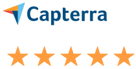 capterra logo and stars