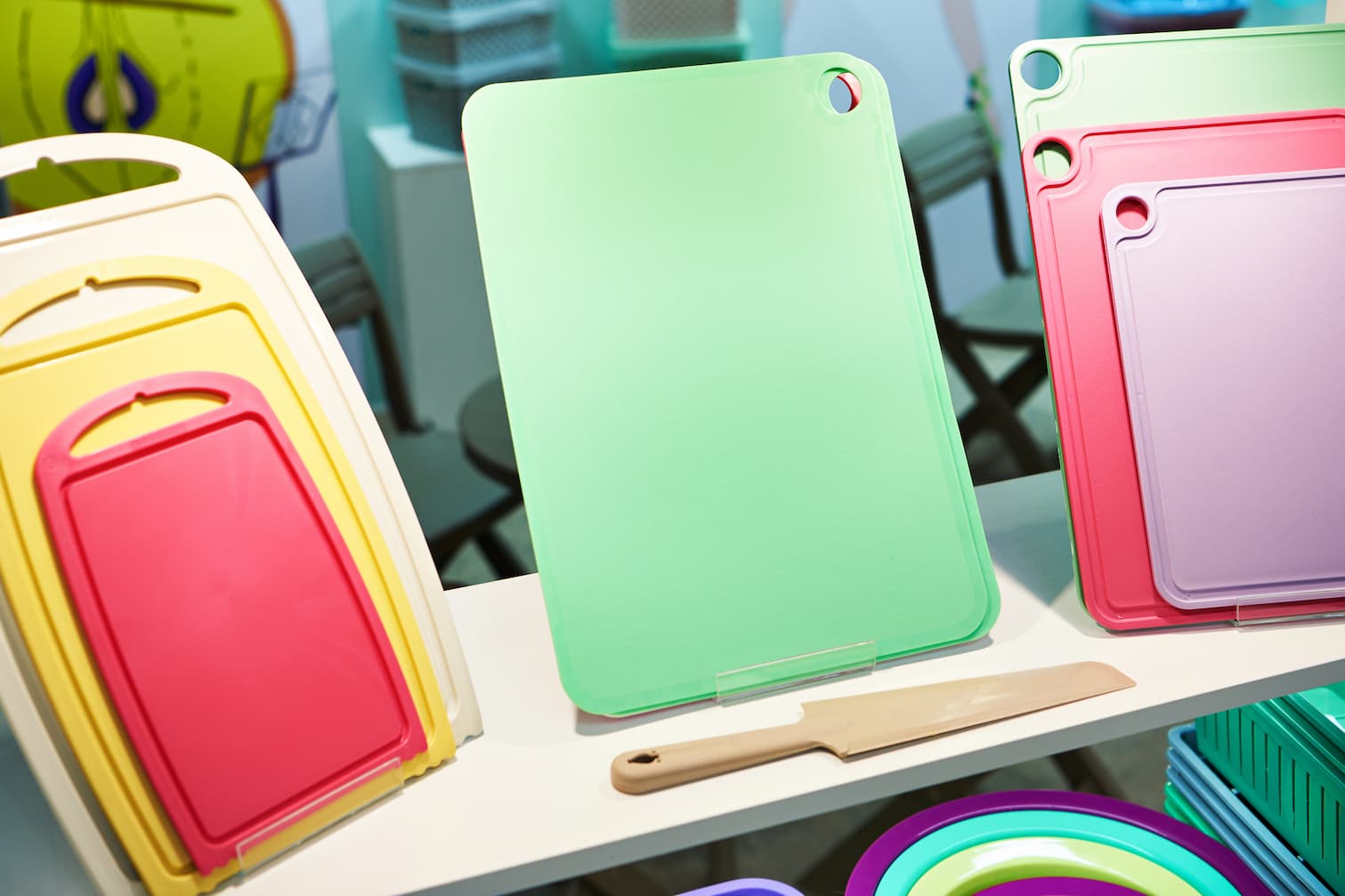 coloured plastic cutting boards