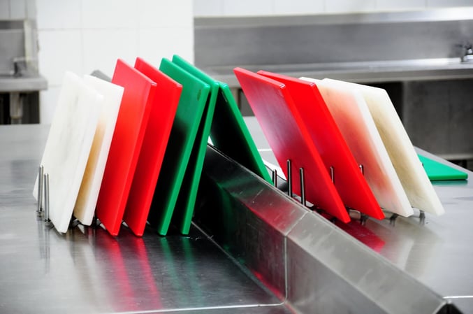 cutting boards in different colors