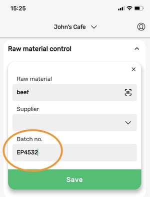 Enter batch number to trace your stock