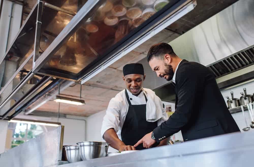 restaurant team making sure of food safety