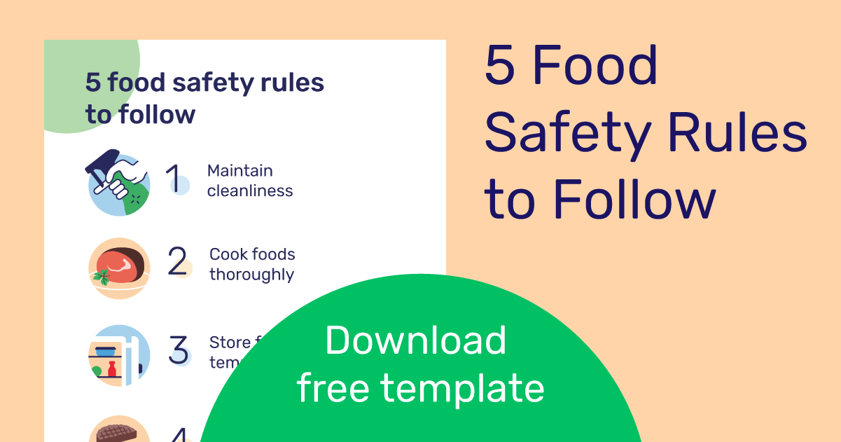 Five Food Safety Rules To Follow Download Free Poster five-food-safety-rules-to-follow-download-free-poster