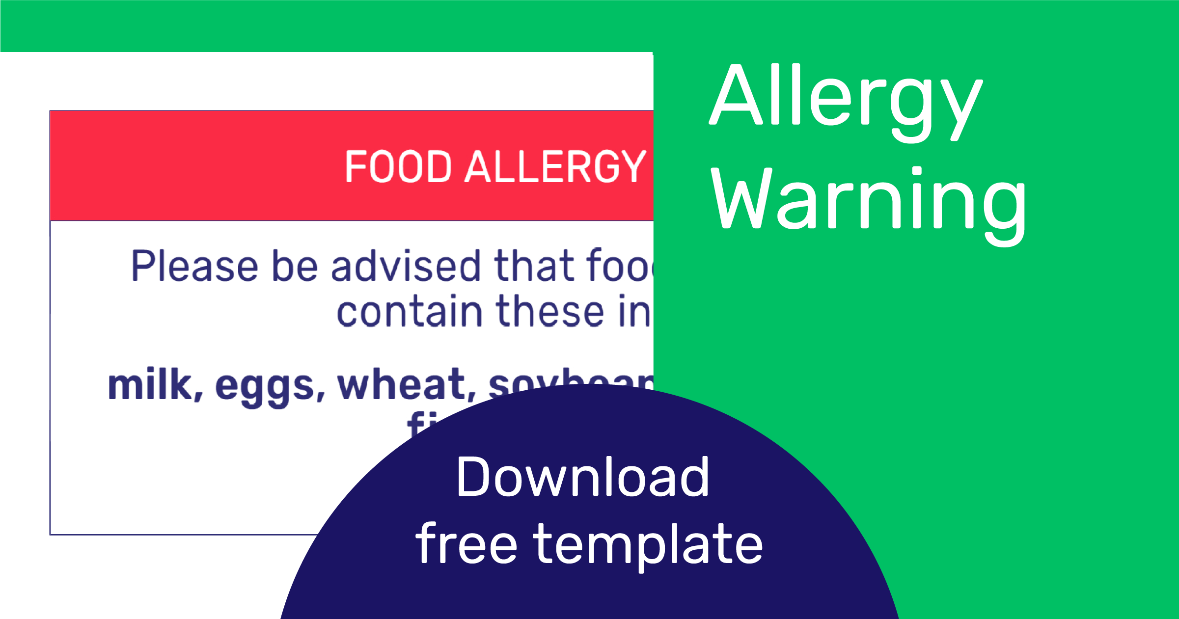 Allergy Labels 40 per A4 sheet Allergen Warning Label 45.72 x 25.4 mm 