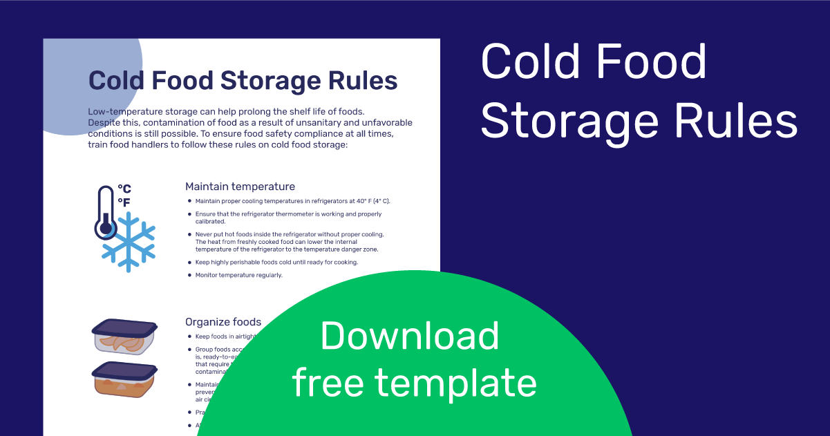 Cold Food Storage Rules Download Free Poster Cold Food Storage Rules Download Free Poster