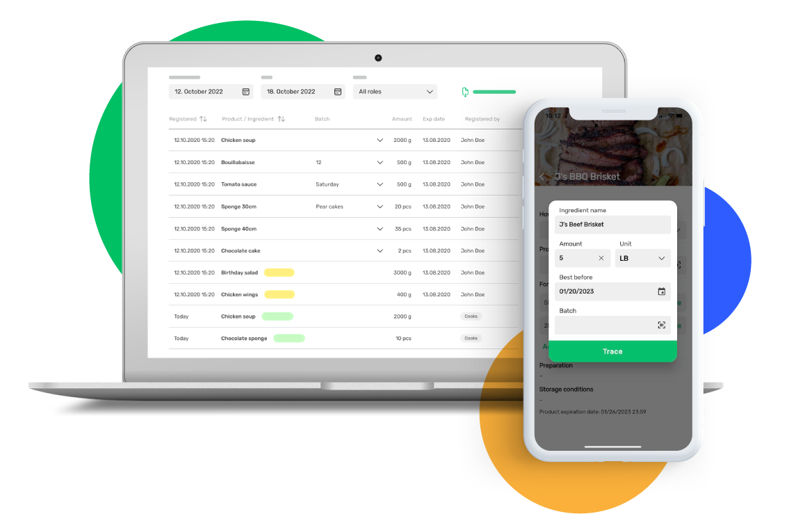 Tracing your products and ingredients