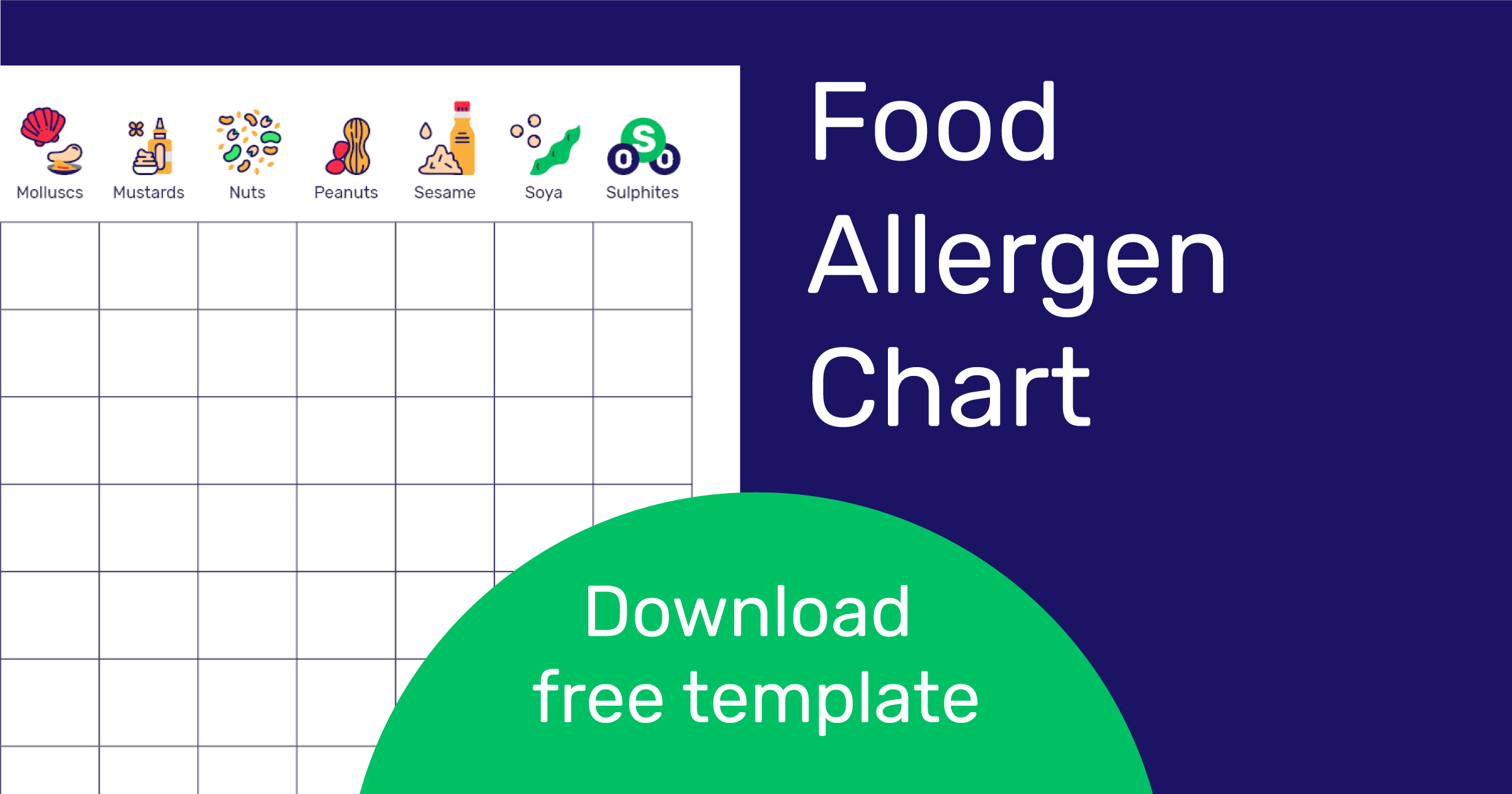 Food Allergen Printable Chart