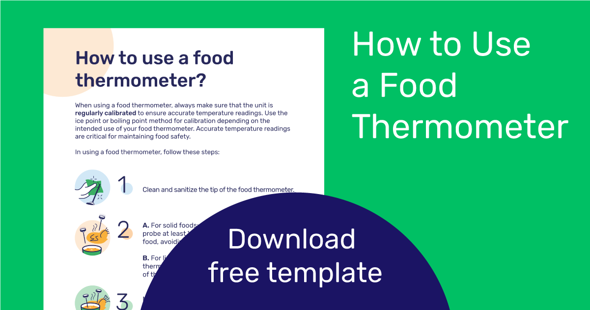 Using Food Thermometer How to use a food thermometer | Download Free Poster