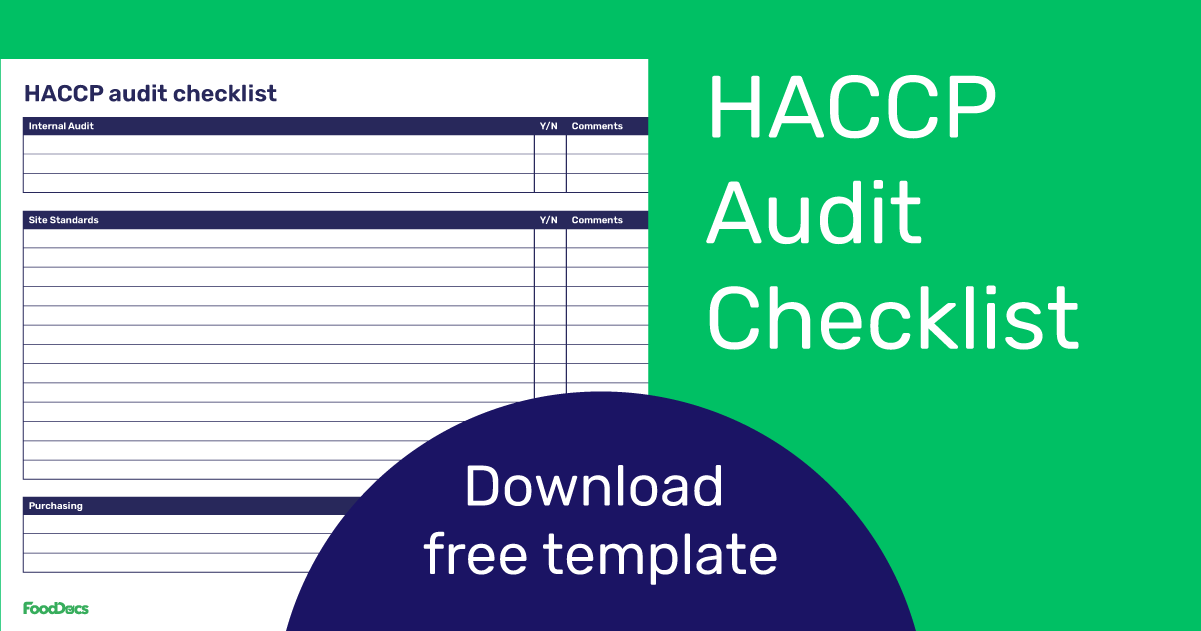 HACCP Audit Checklist Template | Free Download