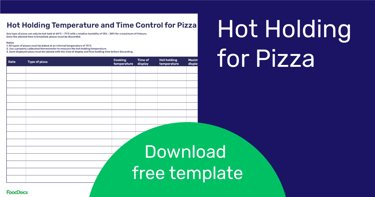 What is the Minimum Hot Holding Temperature for Pizza?