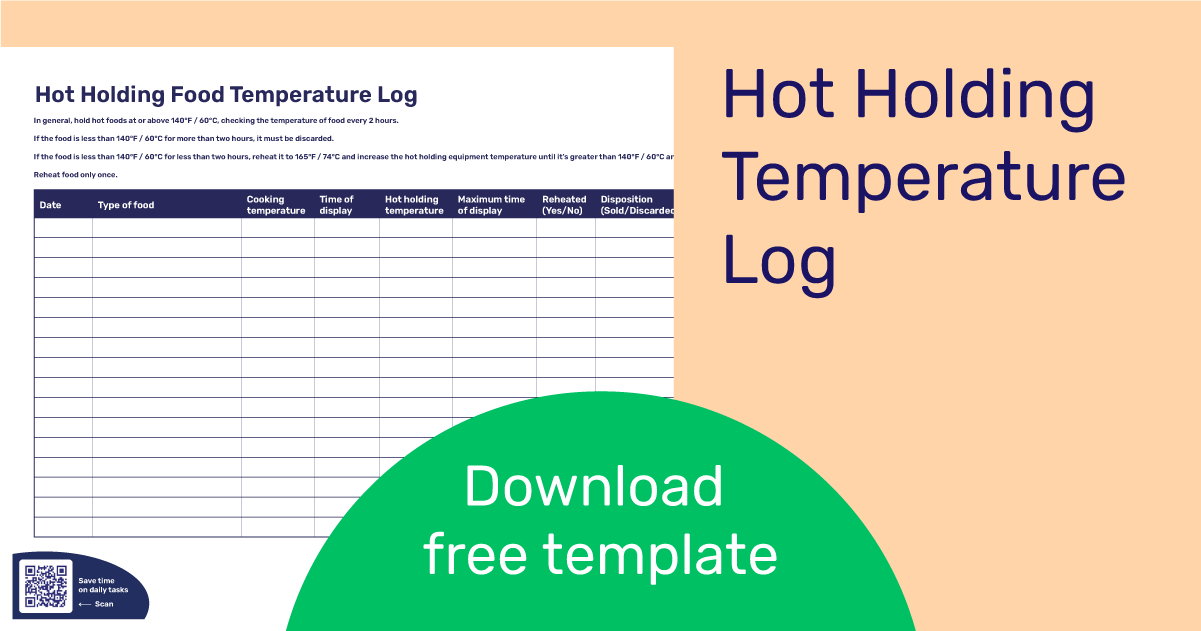 Hot holding food temperature log free download