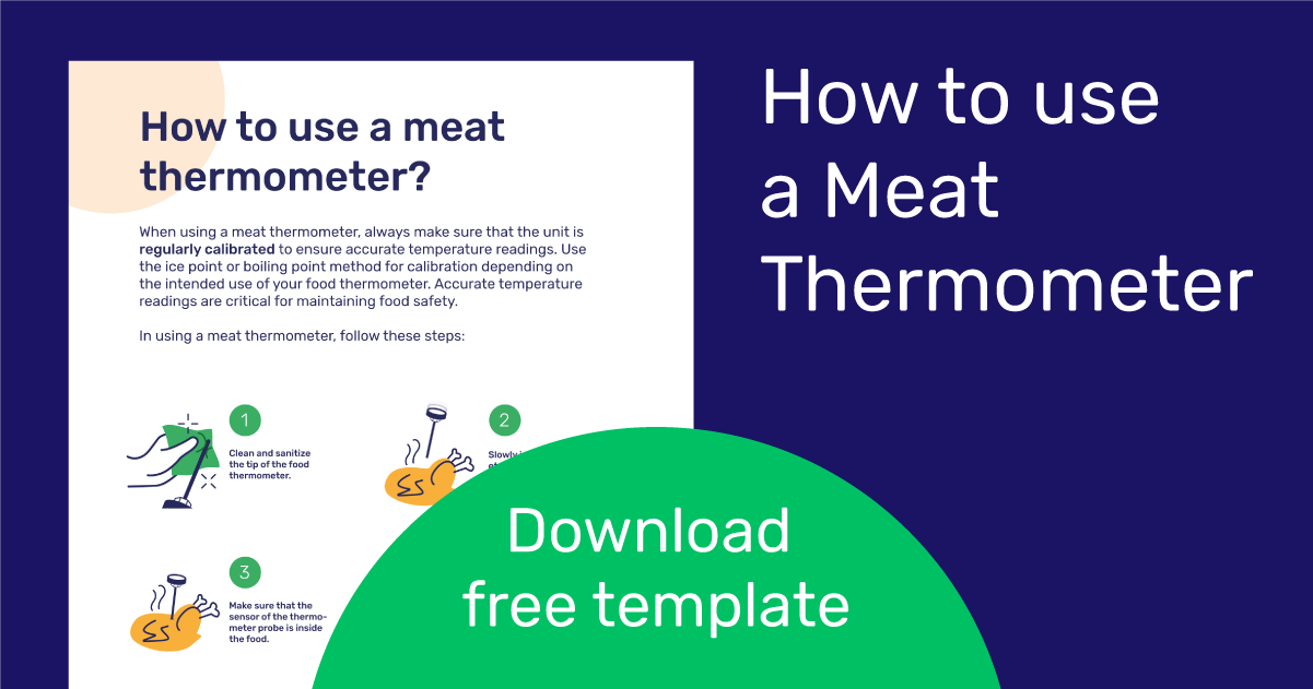 How far in do I insert a meat thermometer to get an accurate