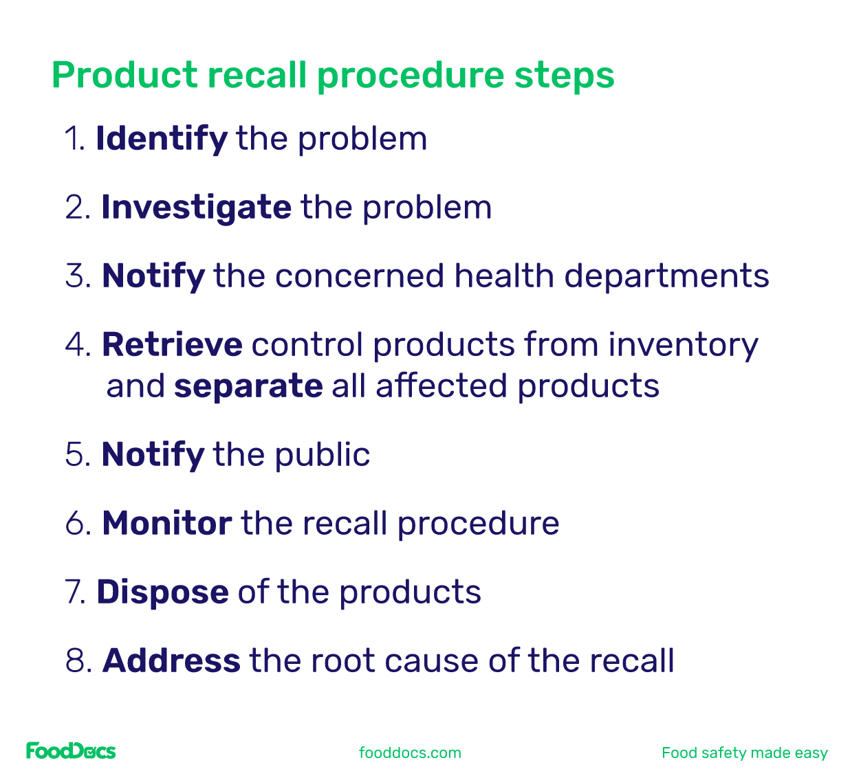 Developing a Recall Plan: A Guide for Small Food Processing Facilities