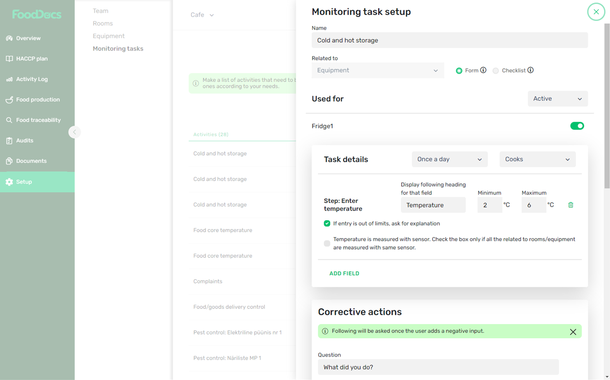 setup, monitoring task setup overlay screenshot