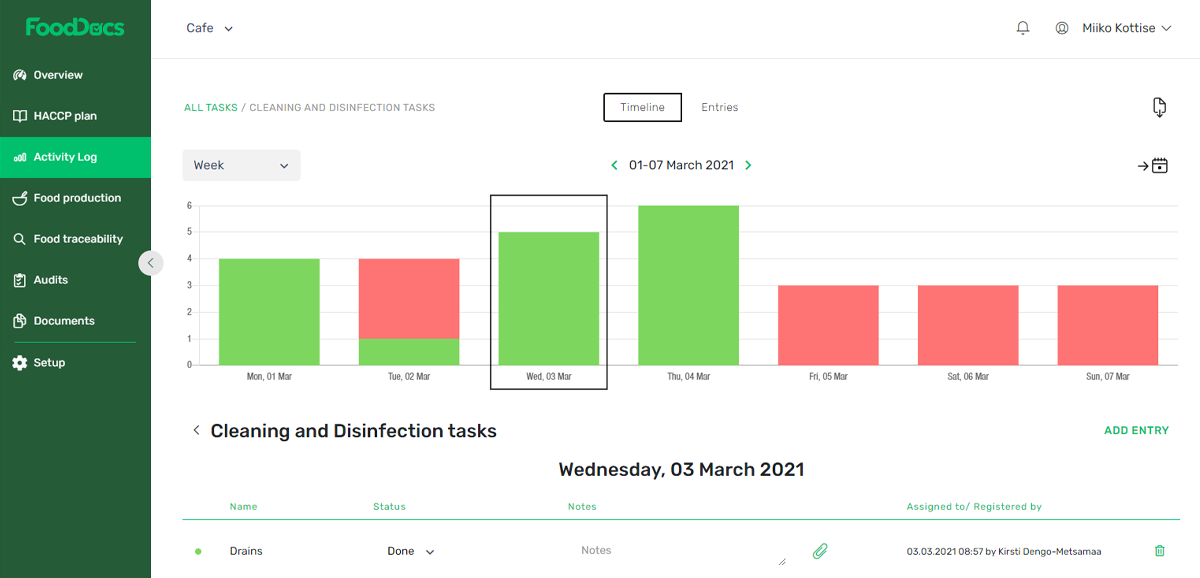 activity log screenshot